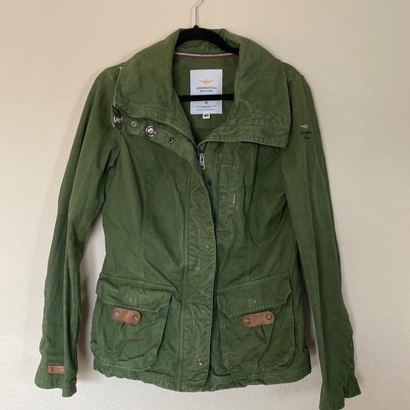 Aeronautica Militaire womens green military jacket Sz 46 amazing condition - Picture 1 of 7